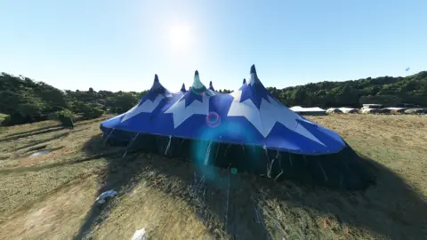 微软 Glastonbarry 帐篷出现在微软飞行模拟器中