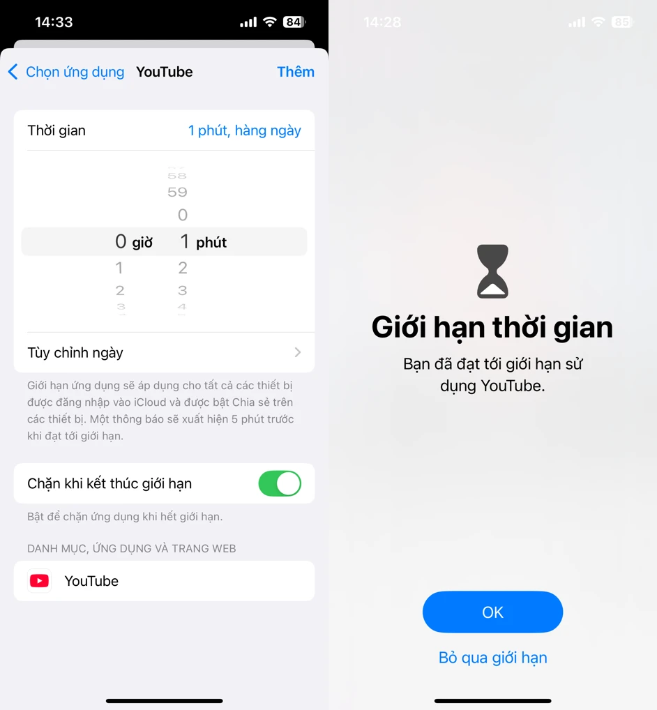 Giới hạn thời gian chơi game trong ngày của trẻ. Ảnh: MINH HOÀNG